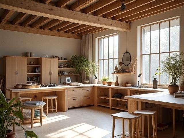 Furniture workshop interior in Japan