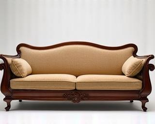 Elegant wooden sofa